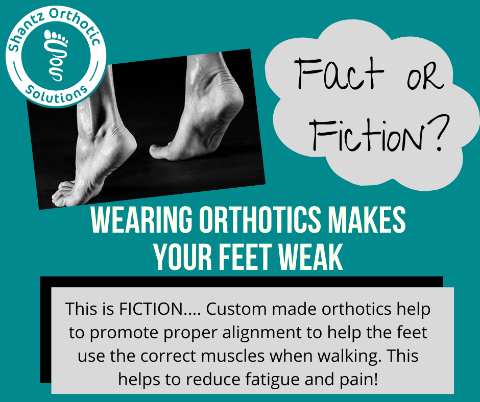 Does wearing orthotics make your feet weak?